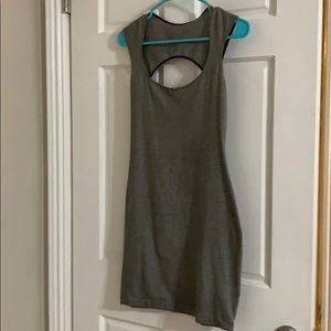 American Apparel Interlock Cut Out Back Mini Dress